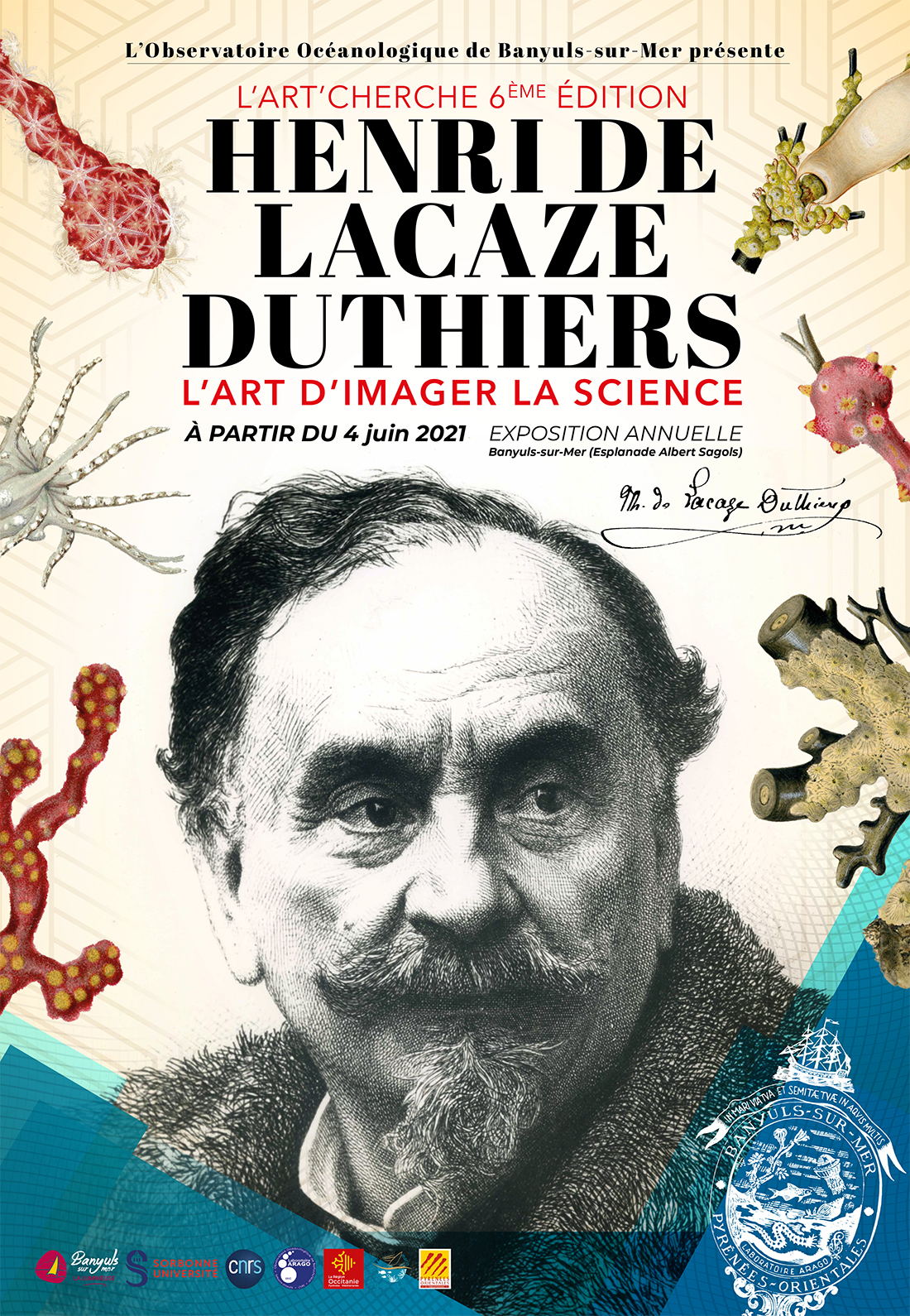 L'Art'cherche - Henri de Lacaze-Duthiers, l'art d'imager la science - Affiche - 2021